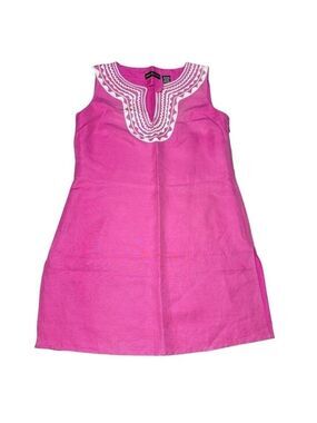 Dana Buchman Pink Sleeveless Linen Silk Blend Dress Women’s Size‎ 4